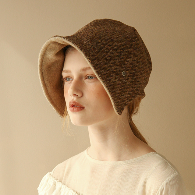 Reversible bonnet beanie - Cashmere beige
