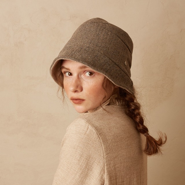 Jane bonnet – Herringbone gray