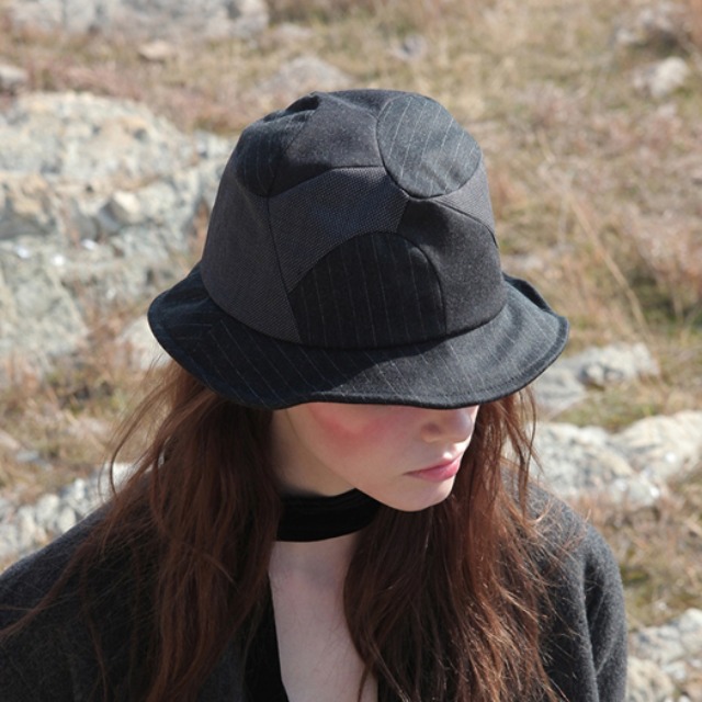 Multi panel hat - Black / gray