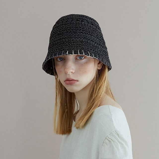 Stich knitting hat – Black